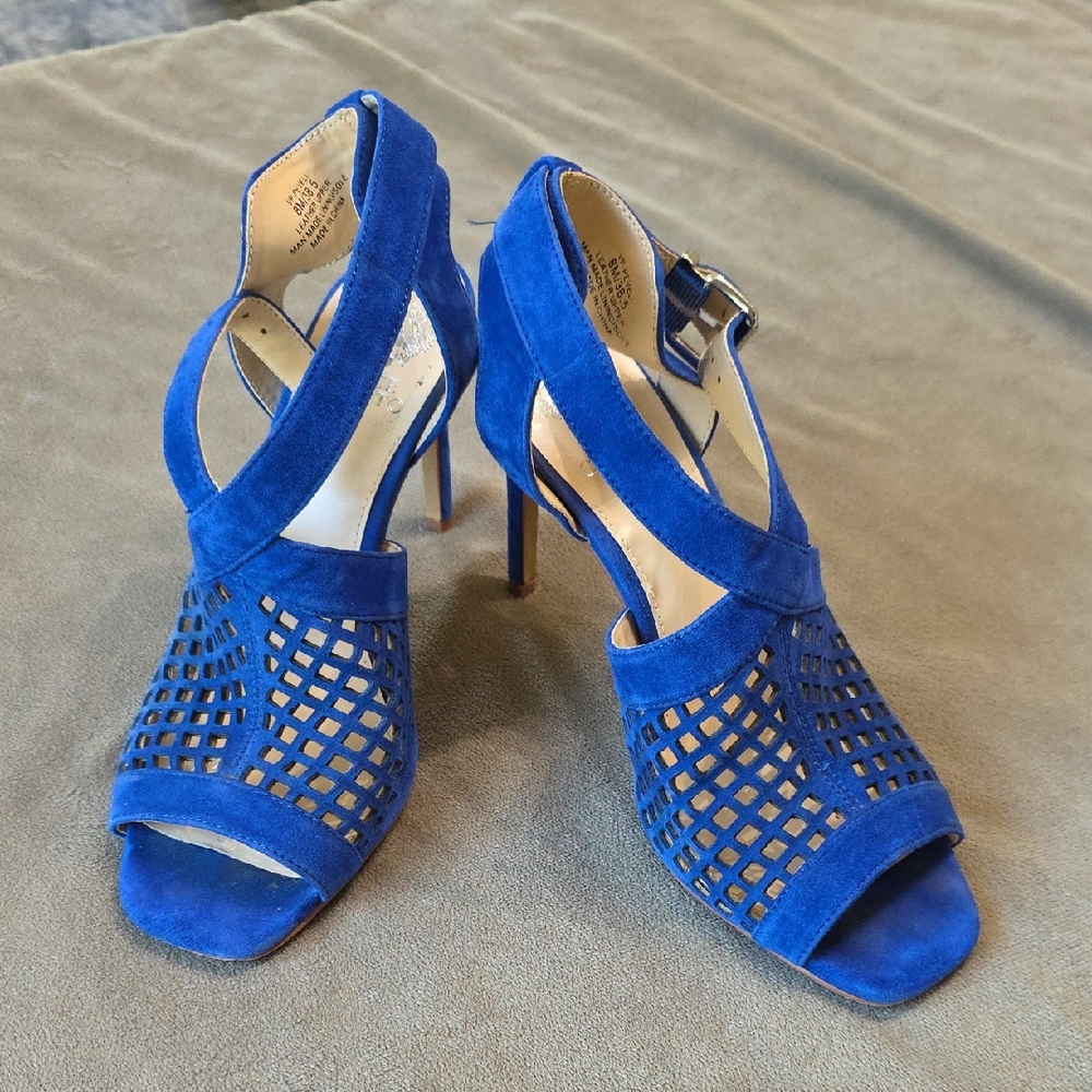 Vince Royal Blue Cutout Heels
